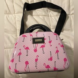 Betsy Johnson flamingo makeup travel bag!